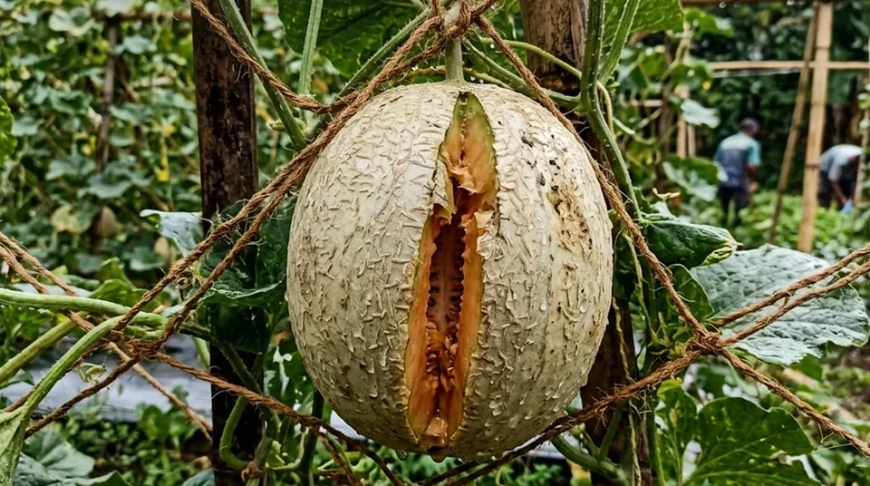 Panen semangka dan melon tanpa Saratoga banyak pecah retak dan daging pucat