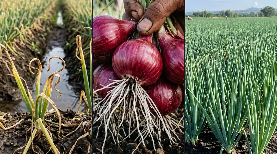 Tahapan pemulihan bawang merah dari mati pucuk kuning hingga panen umbi jumbo dengan Bensu