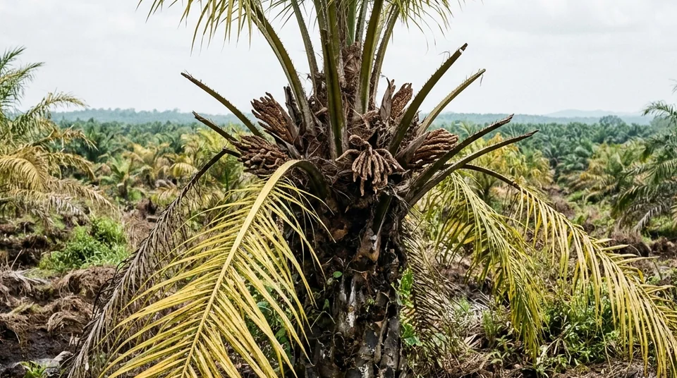 Tandan kelapa sawit tanpa AUSSIE berbuah cengkeh landak kerdil dan bunga jantan