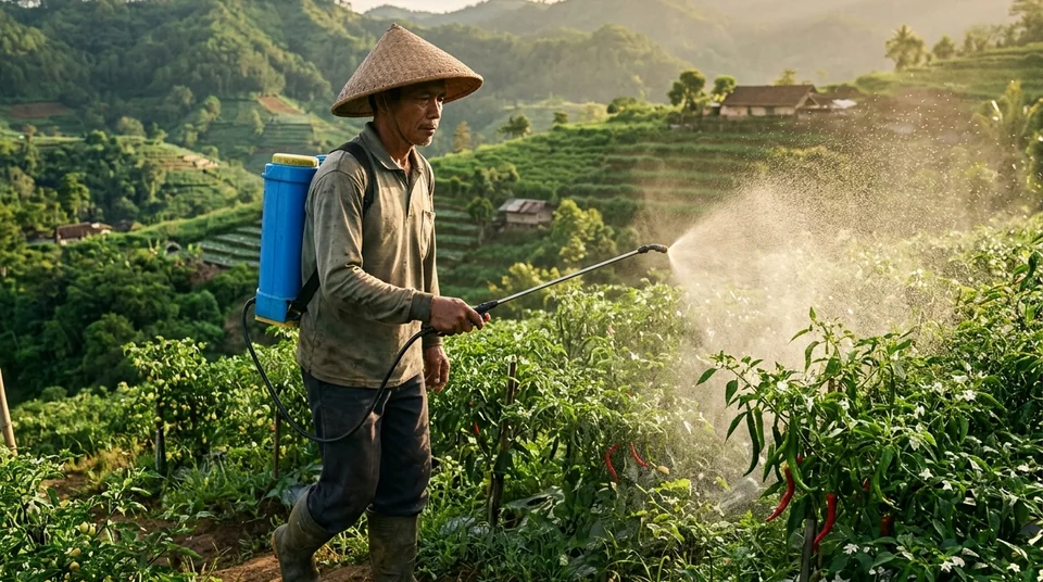Aplikasi semprot dan kocor Saratoga pada pohon buah tahunan