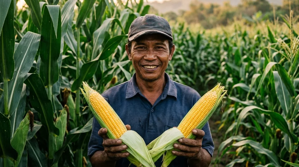 Dokumentasi Pak Lali Mantan di Kediri mengatasi jagung kena bule bulai dengan nutrisi andalan KOJIEN