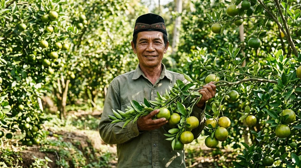 Dokumentasi Pak H. Darmawan di Banyuwangi sukses mengunci bunga mangga, alpukat, dan jeruk dengan SARATOGA